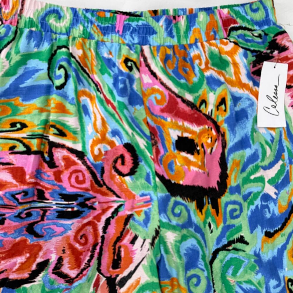 Colorful Abstract Wide-Leg Pants - Multicolor - Picture 3 of 6